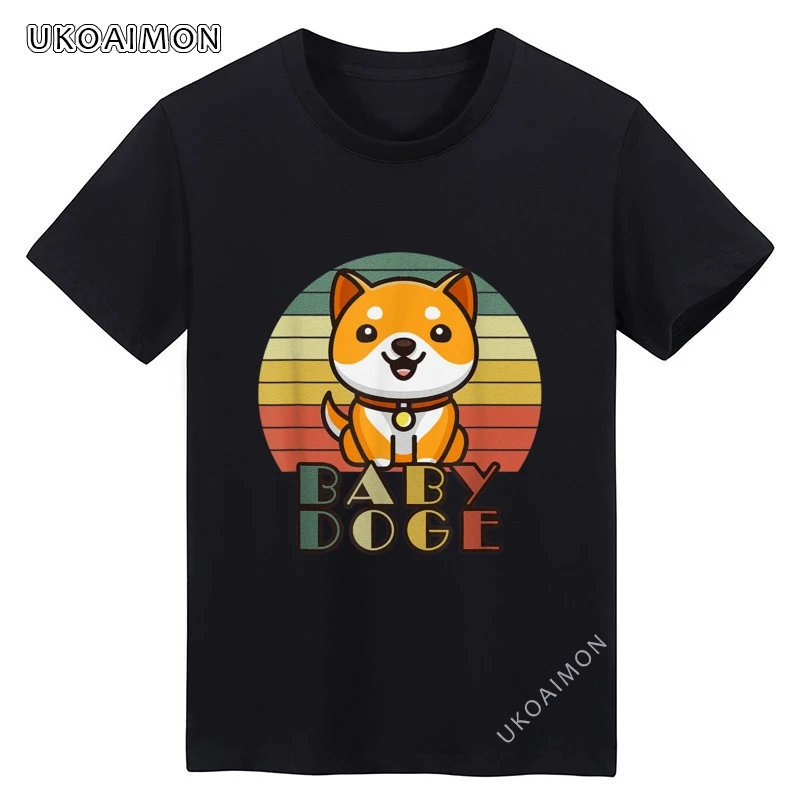 

New Coming NEW BABY DOGE COIN FUNNY CRYPTO Oversized Newest T Shirt Print Leisure T-Shirt New Design 100% Cotton Tops T Shirt