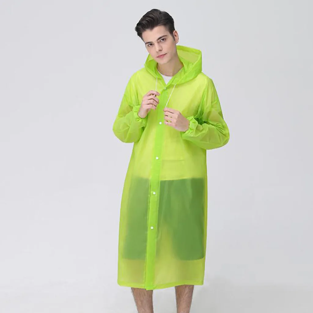 Прозрачный женский и мужской дождевик из ЭВА утолщенный водонепроницаемый