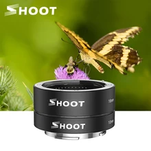 SHOOT Metal Auto Focus Macro Extension Tube Ring for Sony A6000 A6300 A7III NEX-7 NEX-VG900 E-Mount APS-C and Full Frame Camera