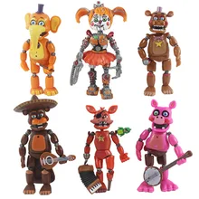 FNAF Toys Set 13cm PVC Blocking Light Freddy Bear Anime action & toy figures Boys