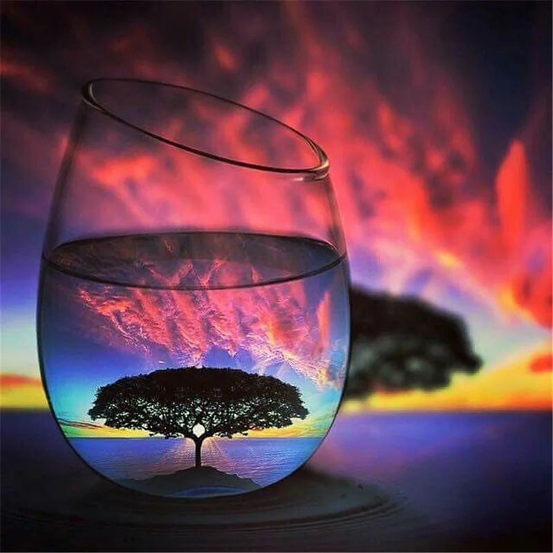 Сделай Сам 5D алмазная картина стеклянные пейзажи Вышивка крестом сделай сам