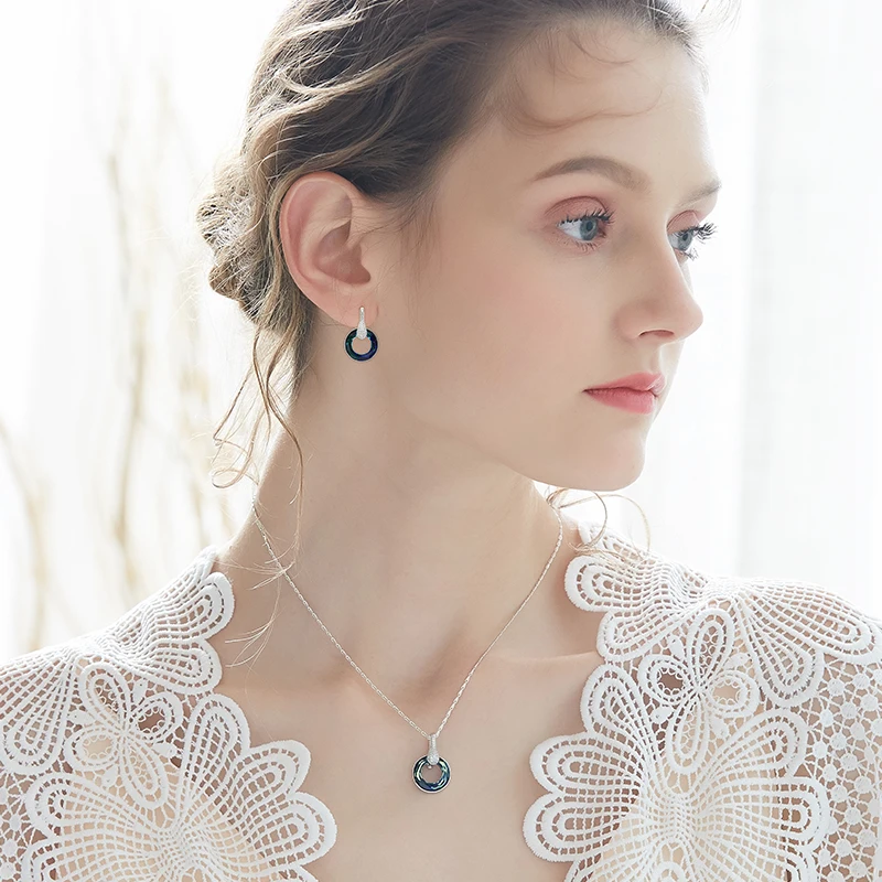 CDE Роскошные вечерние фиолетовый Колесо Фортуны круглая подвеска ожерелье с