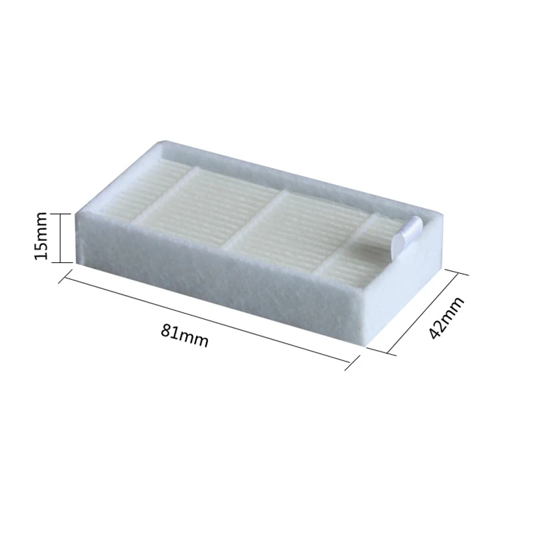 5pcs/lot 81mm*42mm*15mm Robot vacuum cleaner HEPA Filter Robotic Vacuum Cleaner Spare parts Accessories Replacement 100%new