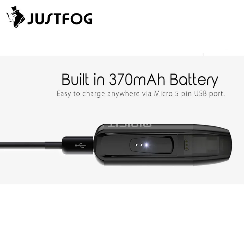 Оригинальный набор Justfog Minifit 370mah Pod System электронные сигареты все в одном Vape Pen Kit 1 5