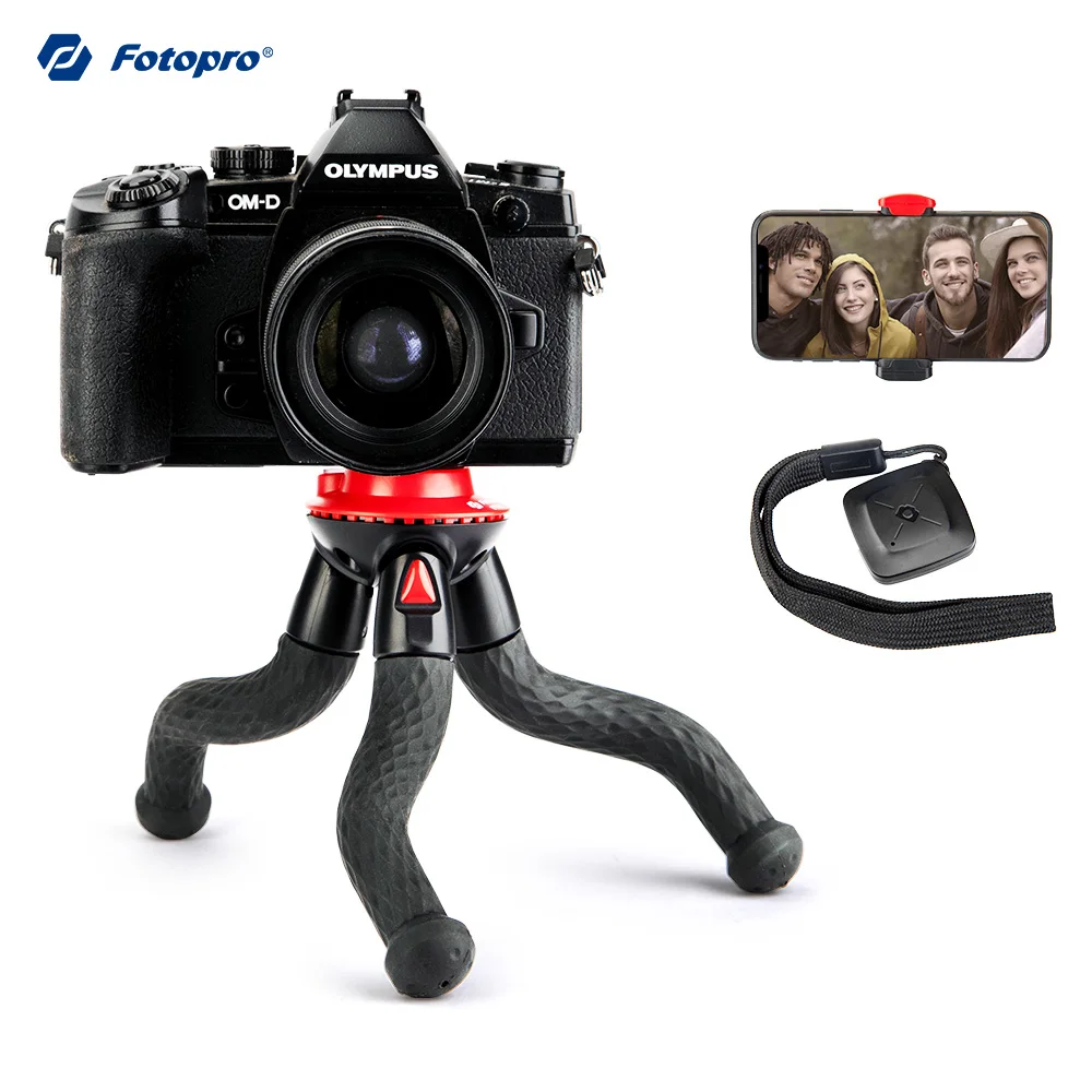 Гибкий штатив Fotopro Трипод для цифровой зеркальной камеры GoPro iPhone 12 Pro Max Canon Nikon Sony