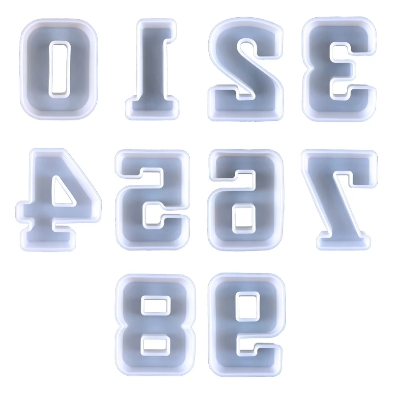 

Искусственная Хрустальная цифра 0-9, украшение с цифрами, ручная работа, силиконовая форма, литые инструменты, «сделай сам», украшения для се...