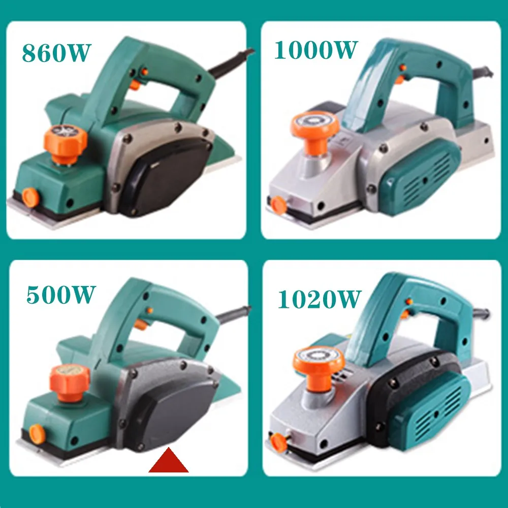 500W Portable electric planer carpenter Household multi-function electric planer planer Woodworking tool electric tool