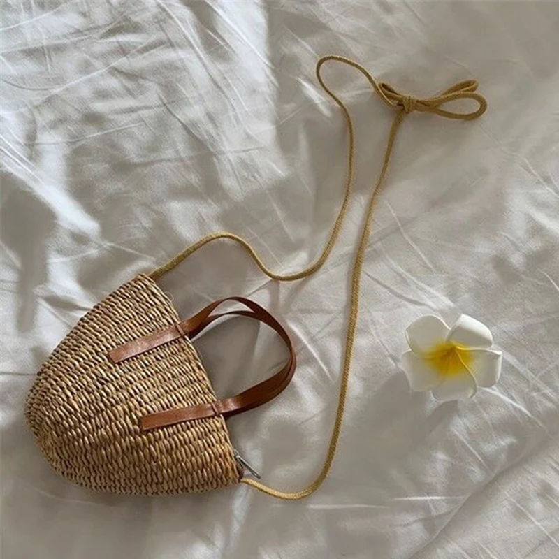 Мини-Сумочка летняя сумочка из соломы ручной работы для девочек сумки через