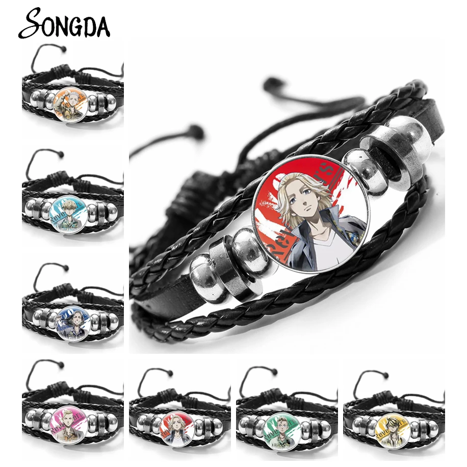 

Anime Tokyo Revengers Bracelets For Women Men Adjustable Braided Beaded Leather Bracelet Bangle Wristbands Unisex Jewelry Gifts