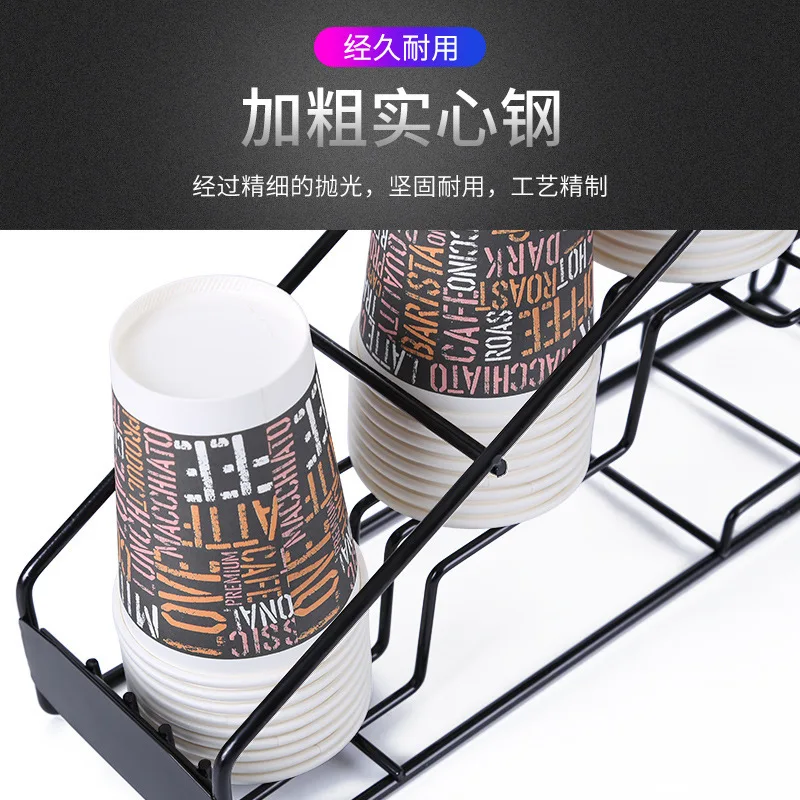 

4 Bottle Wire Diplay Rack/Monin Syrup Rack Coffee Storage Rack Multifunction Milk Tea Cup Rack Display