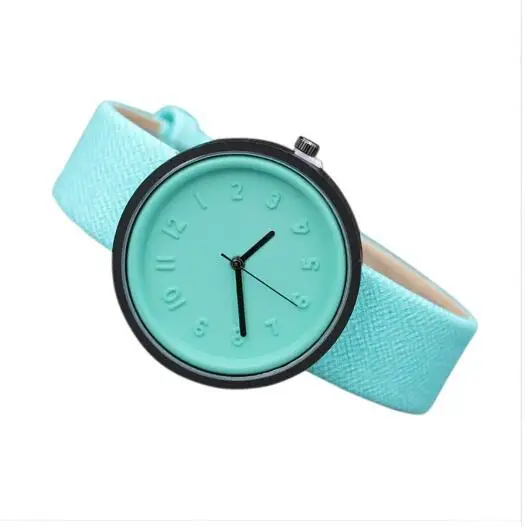 Модные Простые Стильные женские часы кварцевые наручные с текстильным ремешком
