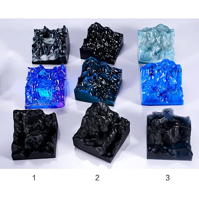 

Silicone Mold Transparent Resin DIY Double Sided Snow Mountain Mould Epoxy Resin Molds for Jewelry Crafts Decorations Making