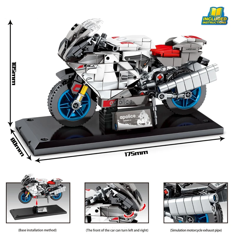 

Блоки Sembo мотоцикл городские транспортные средства гоночный автомобиль скорость мотоцикл Moc модель строительные модели Кирпичи Детские иг...