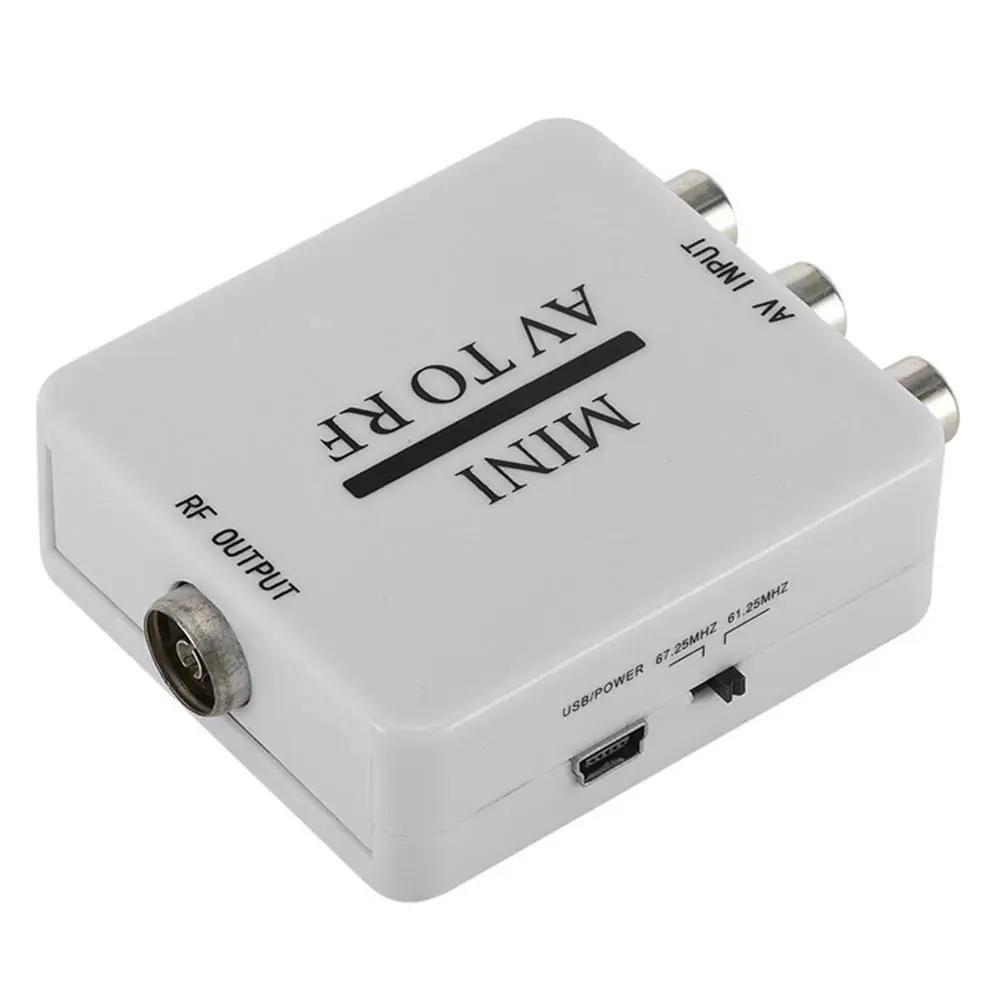 AV к RF 67 25 МГц 61 ТВ коммутатор RCA CVSB Мини HD видео конвертер область применения Vhs
