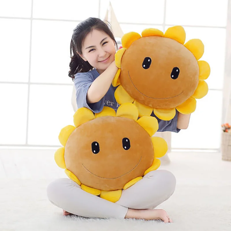 Kawaii плюшевая Милая мультяшная Подушка Подсолнух мягкая наполненная растение