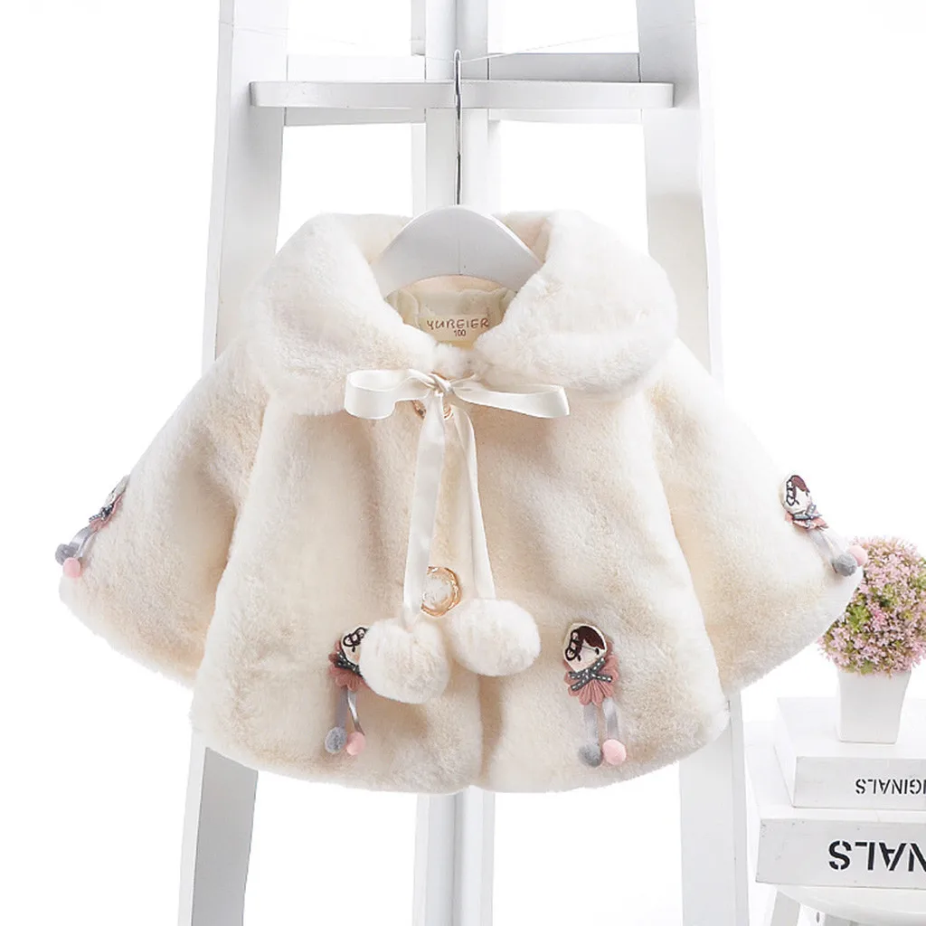 2019 г. Новое зимнее пальто для девочек плотное теплое с кукольным бантом куртка