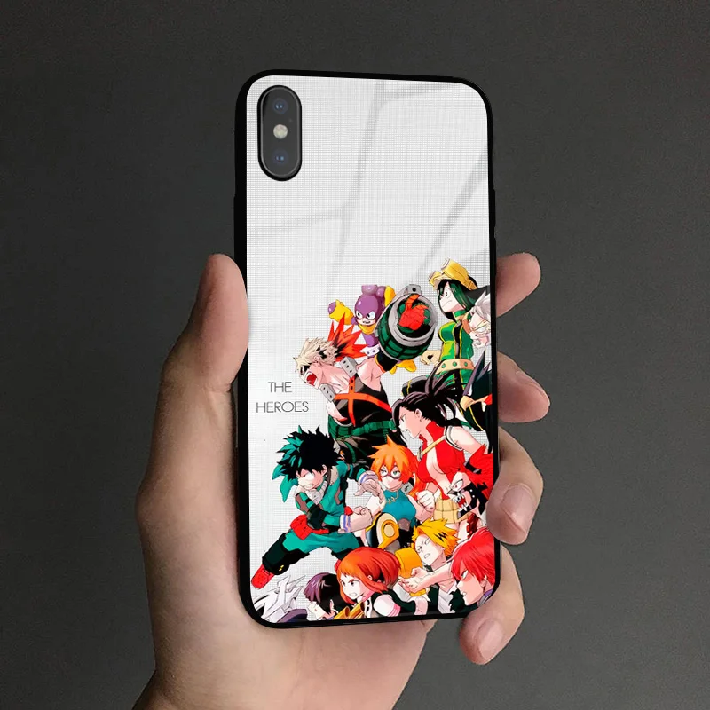Boku no my Hero Academy, Лига злодеев, мягкий силиконовый стеклянный чехол для телефона, чехол для iPhone 6, 6s, 7, 8 Plus, X, XR, XS, 11 Pro, max - Цвет: BNMHALV 2