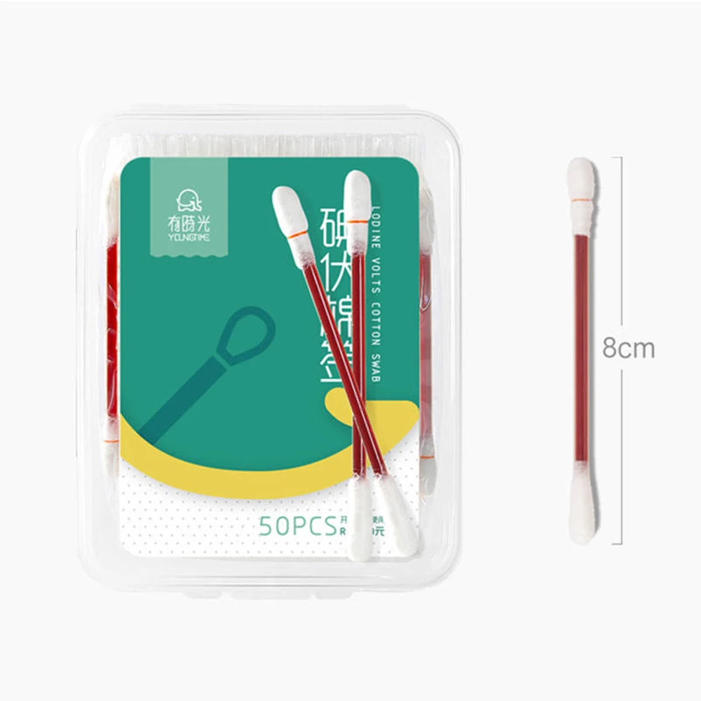 Ватные тампоны 50 шт./лот медицинские спиртовые одноразовые аварийные ватные для