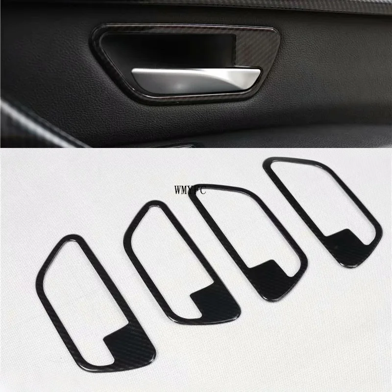 

High Quality car Inner Door Bowl Handle Cover Carbon Fiber Trim For Bmw 3 Series F30 F34 2013-2018
