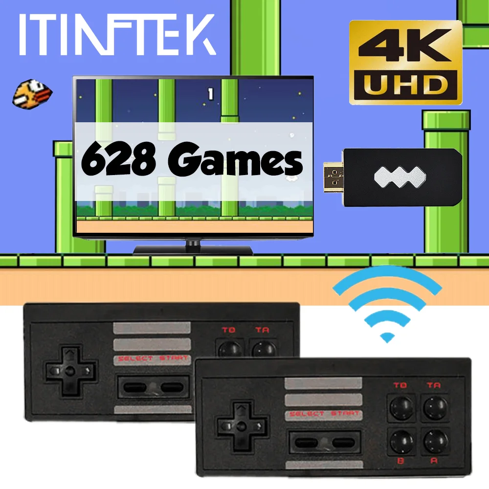 Встроенный 628 8 битный Классический игровой HD мини ТВ Видео консоли 4K HDMI