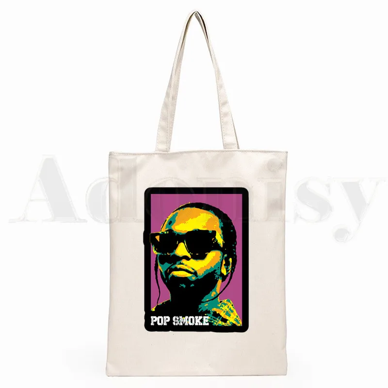 Pop Smoke - Meet The Woo Rapper Music Graphic Hipster сумки для покупок с мультипликационным принтом