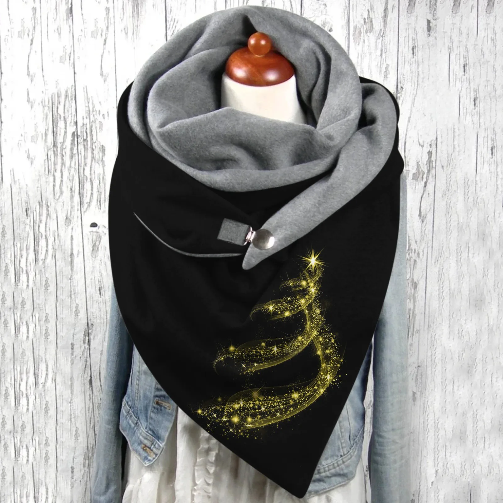 Универсальные теплые шарфы осень-зима Рождественский шарф с принтом лося