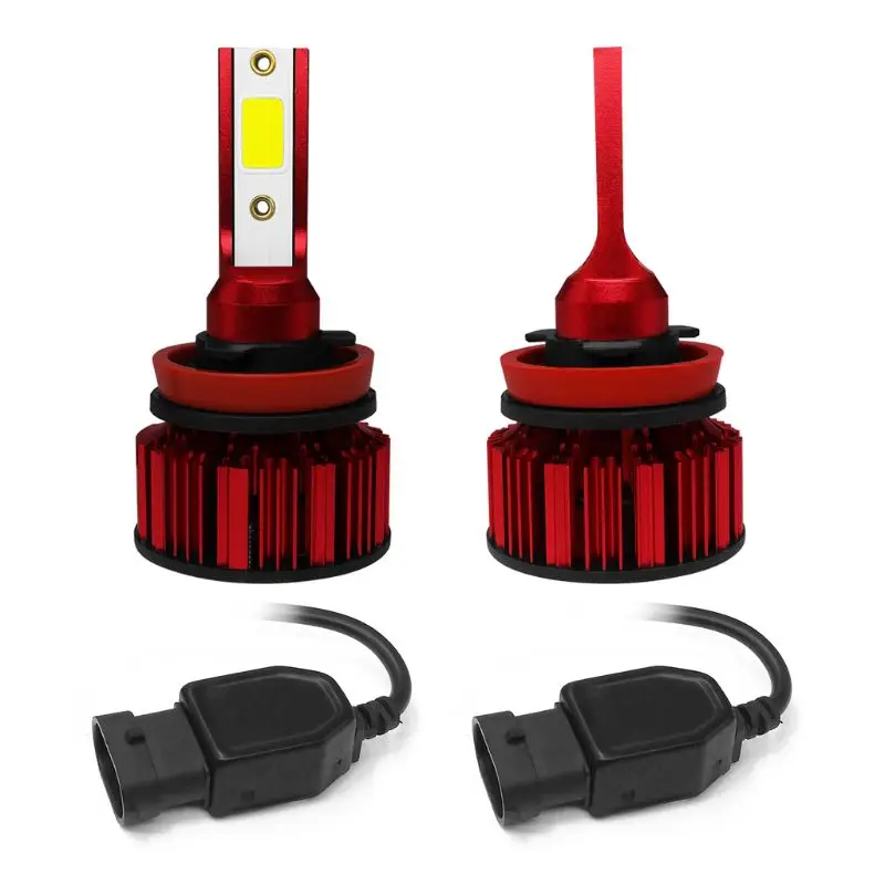 

2pcs H8/H9/H11 Q1 LED Headlight Waterproof Car Near And Far Light Headlamp