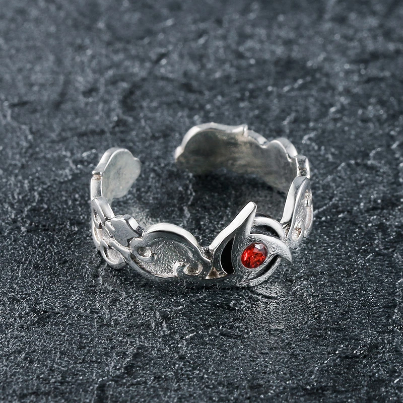 Аниме Наруто Учиха Итачи 925 Серебряное кольцо калейдоскоп глаз циркония Косплей