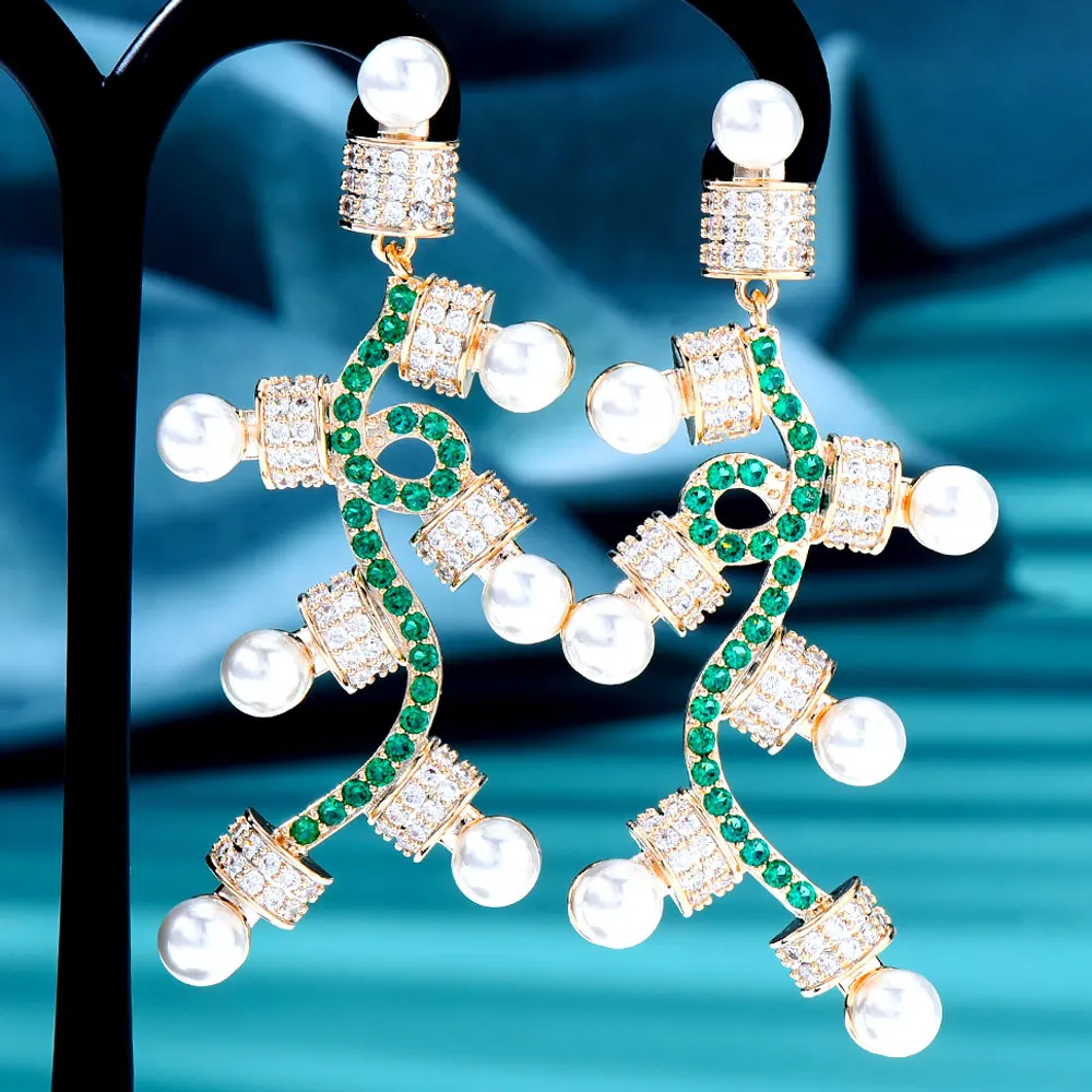 GODKI модные роскошные полые висячие серьги в форме капли воды для женщин свадебные