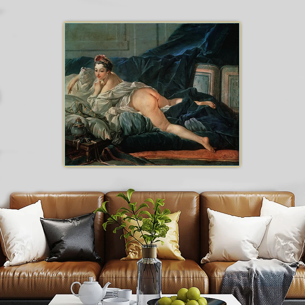 Citon Франсуа Буше 》 коричневый Odalisque Холст масляной живописи художественные