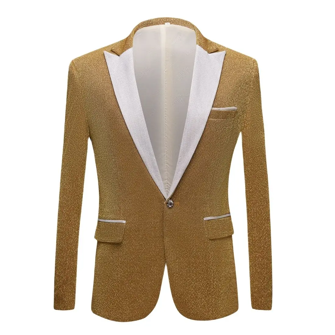 

Men's Fashion Shiny Purple Gold Red Black Silver Gray Suit Jacket Wedding Groom Prom Singers Blazers Men Blazer Slim Fit