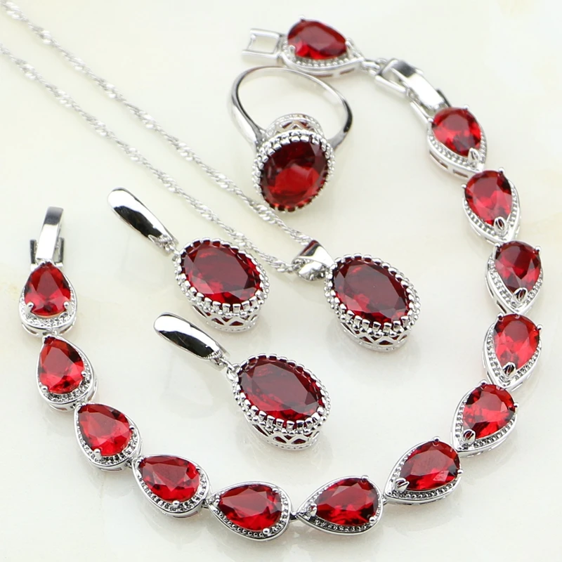 Женский ювелирный комплект из колье серёг и браслета серебра 925 пробы|bridal jewelry
