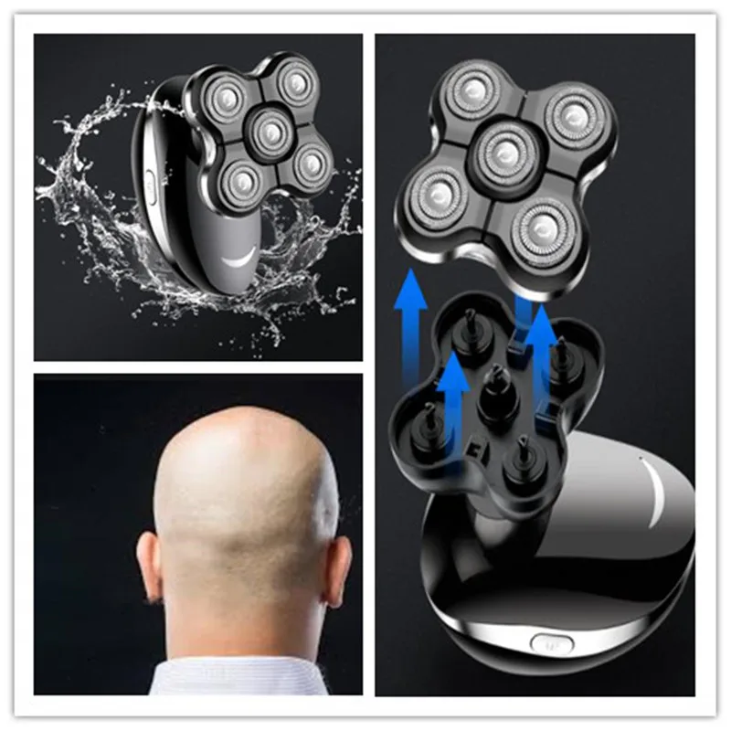 For Man 5d Floating Razor Quick Charger Skull Shaving Machine Portable Baldhead Shave