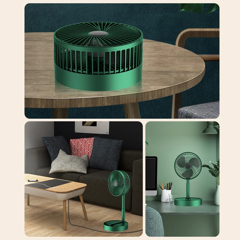 

Portable Folding Telescopic Fans Desktop Fan cooling Folding 2000mah battery Air conditioner Appliances USB fan
