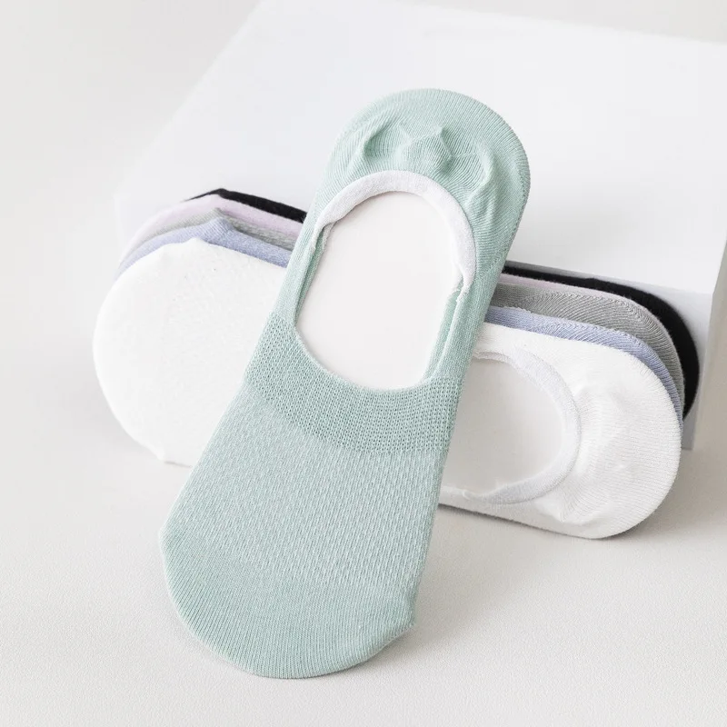10 pieces = 5 Pairs/lot Invisible Candy Cotton Breathable Socks Women Summer Girls Casual Short Ankle Boat Low Cut Lady Sox