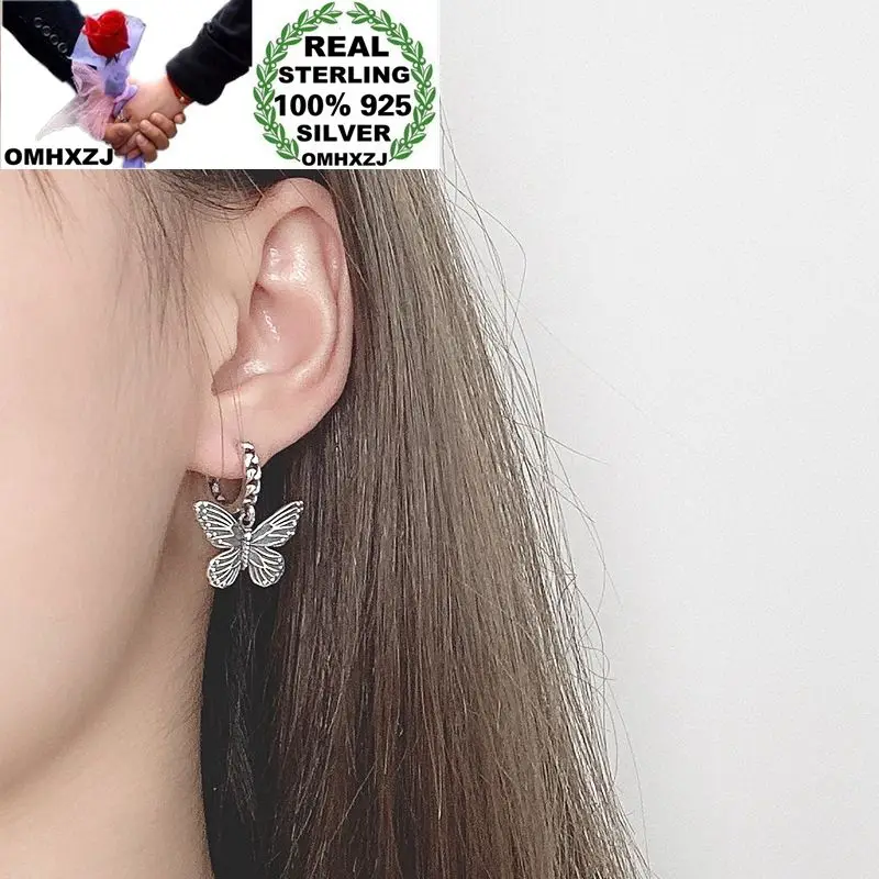 

OMHXZJ, оптовая продажа, HE62, Европейская мода, прекрасный подарок женщине на день рождения, Винтажные серьги-капли из стерлингового серебра 100% ...