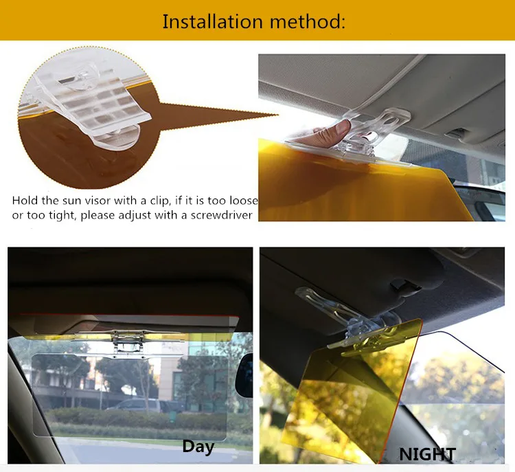 Дневной и ночной солнцезащитный козырек 2 в 1 ослепительные очки для автомобиля