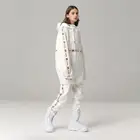 Лыжный костюм для мужчин и женщин, ветрозащитная Водонепроницаемая зимняя куртка и лыжные штаны, уличный дышащий теплый спортивный костюм с капюшоном для сноуборда