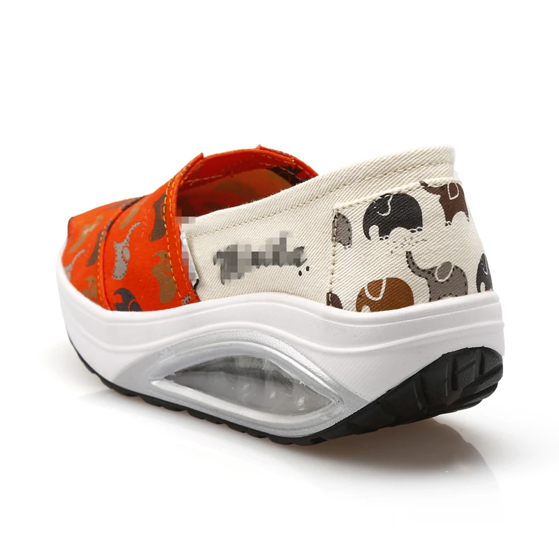 Лоферы BeckyWalk женские повседневная обувь на платформе без застежки с принтом