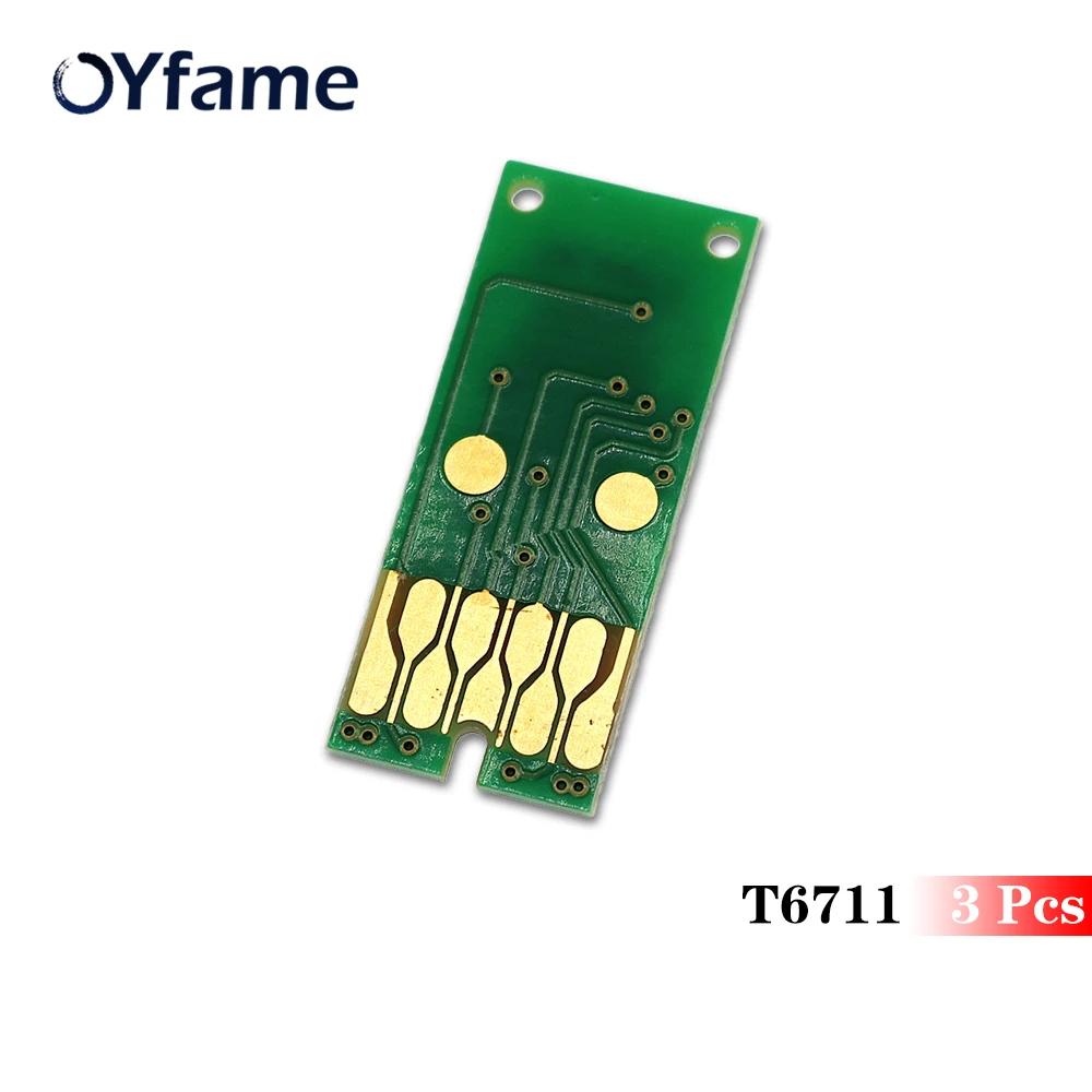 OYfame 3 шт. T6711 задняя звезда чип резервуара для обслуживания Epson Рабочая мощность