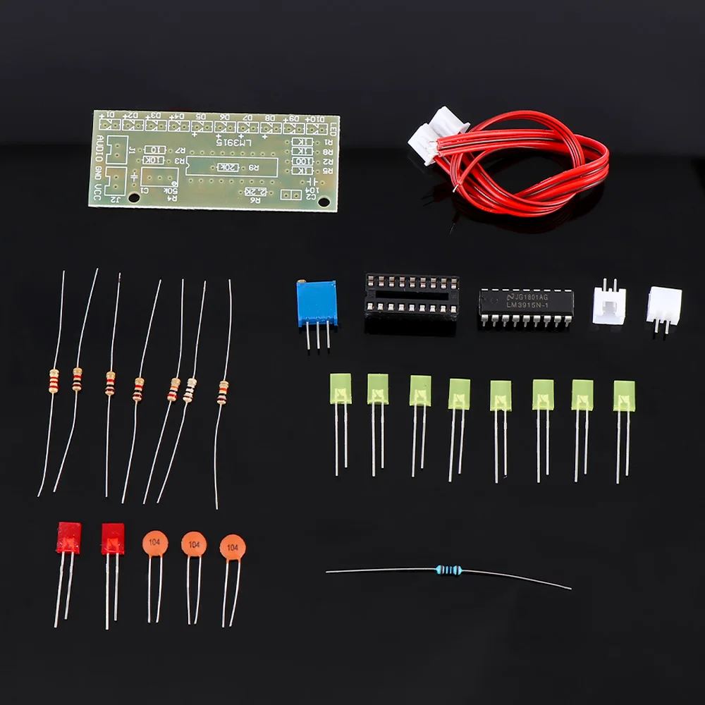 10-светодиодный индикатор уровня звука LM3915 анализатор спектра набор для