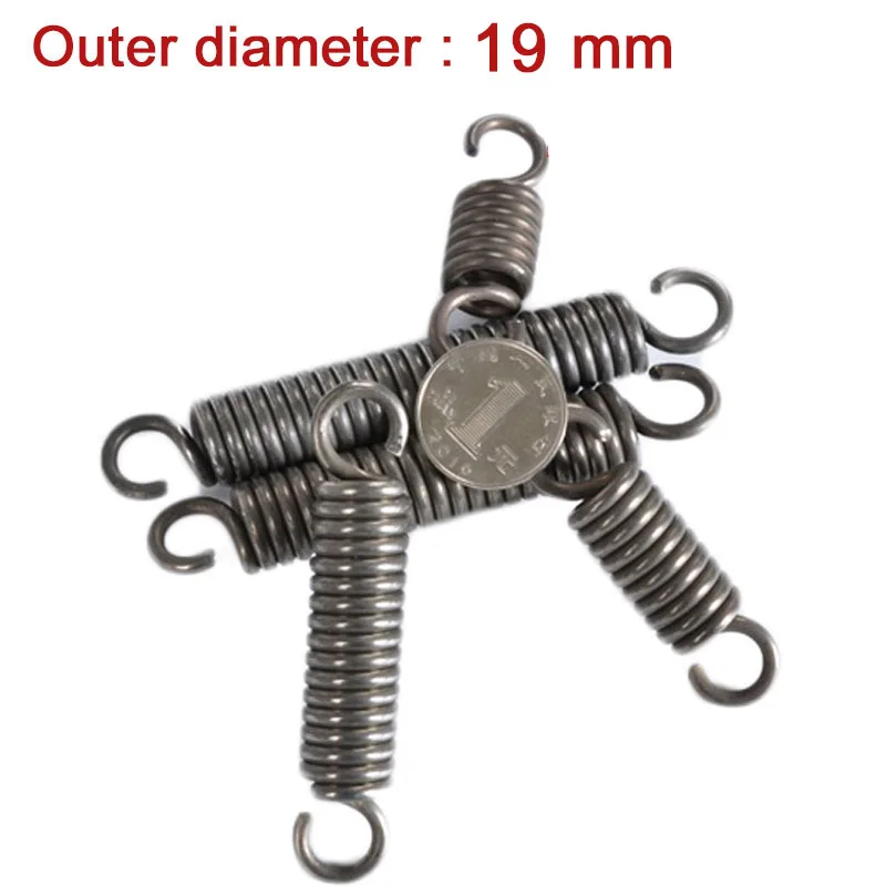 

1Pcs Tension Extension Spring For DIY Expansion Springs Wire Diameter 2.5mm Outer Diameter 19mm Length 65mm-500mm Steel Material