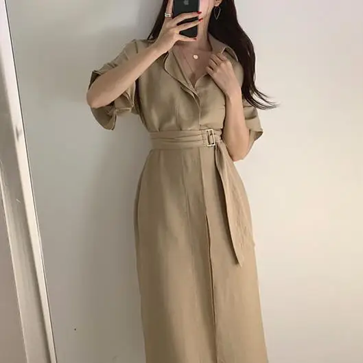 2019 женское платье-рубашка в стиле Харадзюку лето-осень с длинными рукавами со