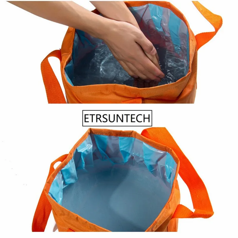 

50pcs Camping Waterproof Storage Basket Convenient Folding Bag Sundries Bag With Hand Hanging Traval Washing Bag