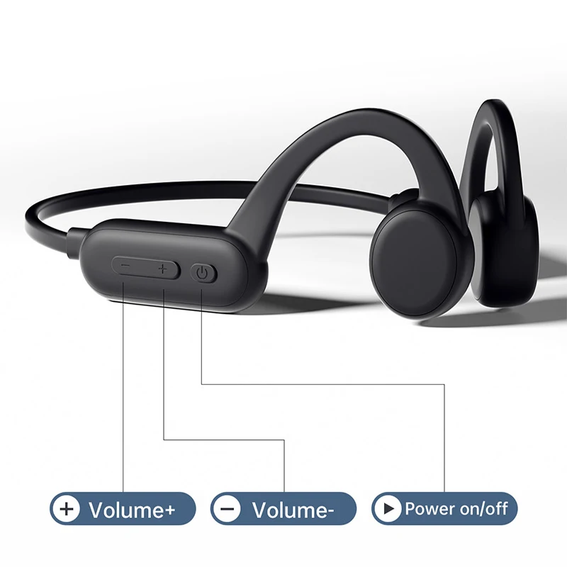 Adzuki bean Bone Conduction Bluetooth Earphone X18 Pro Wireless Headphones IPX8 Swimming IPX4 Waterproof Headset Built-in 8GB