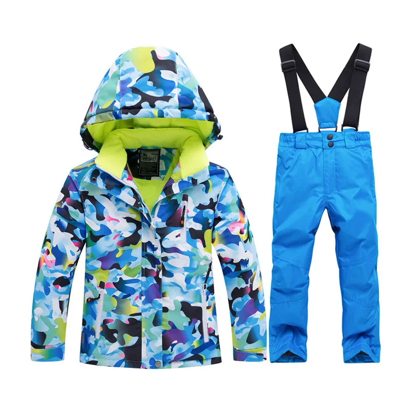 Детский лыжный костюм Детские брендовые водонепроницаемые теплые зимние куртки