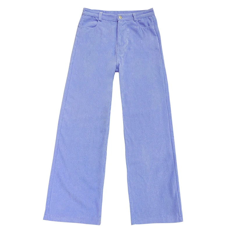 

2020 Autumn Vintage Loose Wide Leg Pants Girl Cowboy Mopping High Waist Trousers Women Solid Color Jeans Student