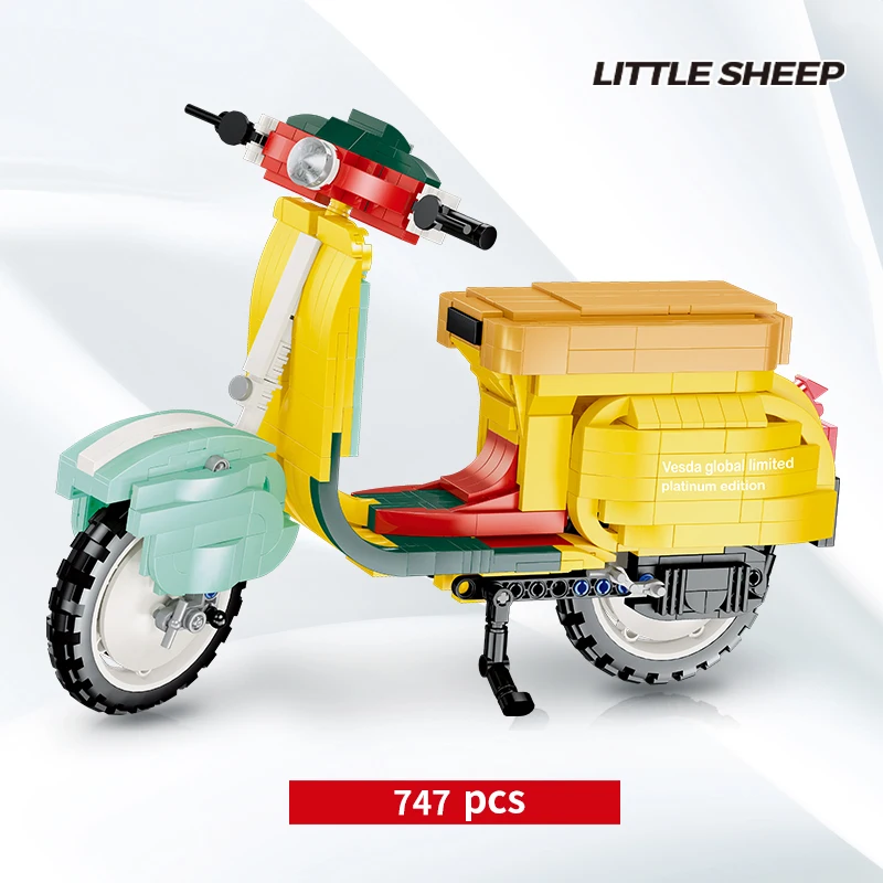 

MOC Small Particle Building Blocks Motorcycle Model Educational Toy DIY Assembly Toys For Childre Gifts Crafts For Home Decor