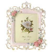 tt6 inch 7 inch pastoral painted resin photo frame craft gift gift photo on the table wedding photo frame kw092