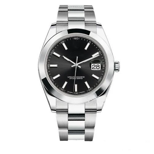 

41mm Automatic Mechanical Mens Sports Watch Black White Dial Sapphire Glass Watches DATEJUST Stainless Steel